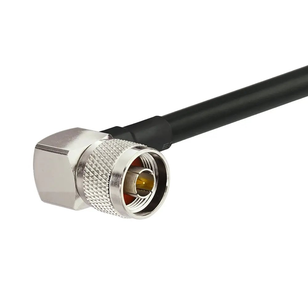 OEM LMR low loss coaxial jumper Cable N Male Right Angle to N Male Straight Plug RF Cable for 3G 4G GPS WIFI Antenna Cable